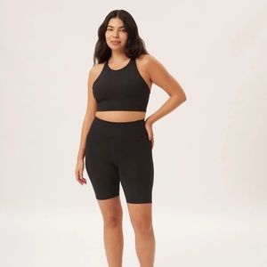 Girlfriend Collective Black High-Rise Bike Short